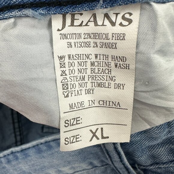 Unbranded Baggy Women's size XL Medium Wash Blue Denim Jeans - Picture 3 of 4